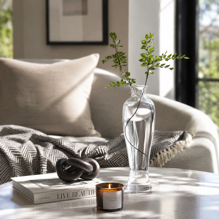 Clear Borosilicate Glass Bud Vase