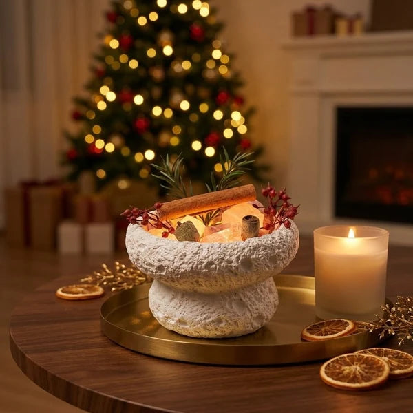 Sandalwood Essential Oil & Orange Salt Stone Diffuser Gift Set