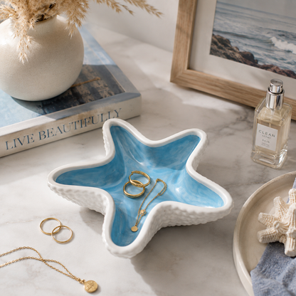 Blue Ocean Star Ceramic Tray