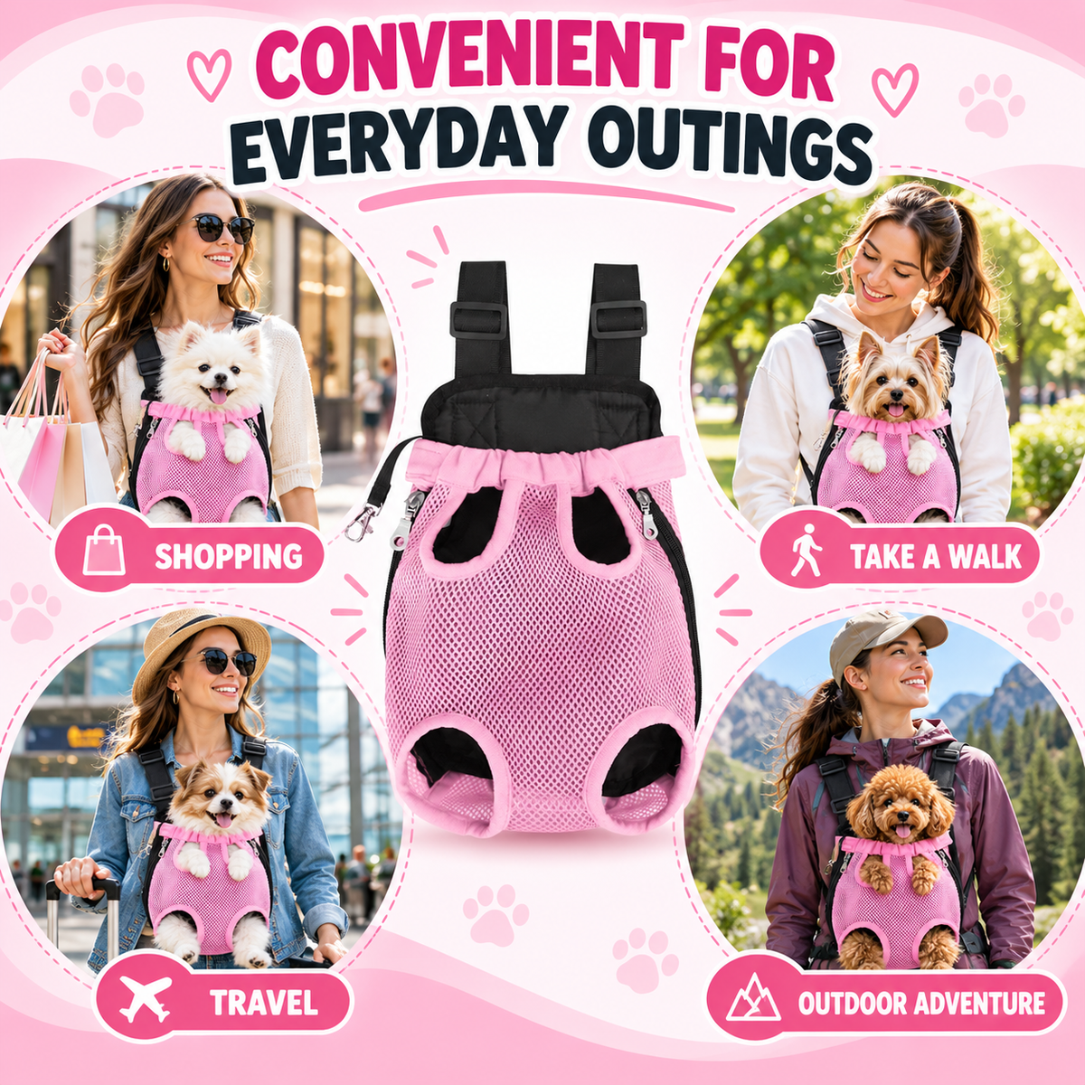 🩷Pet Carrier Backpack for Cats and Small Dogs